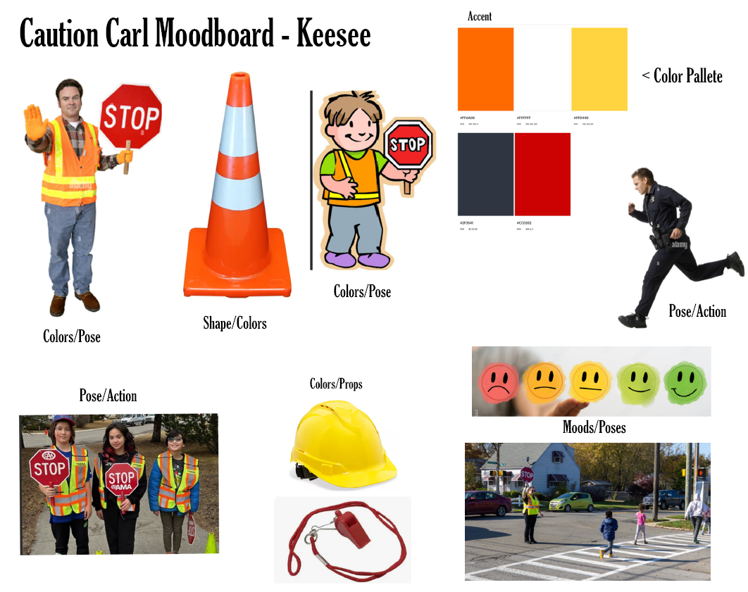 Caution Carl moodboard