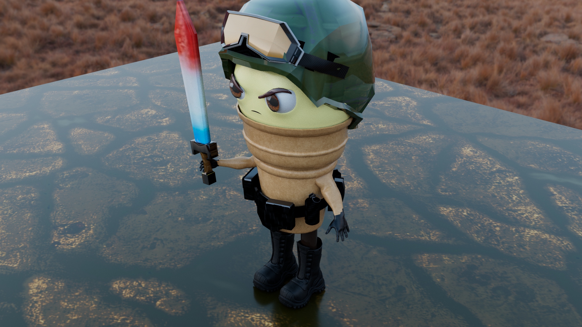 Three-quarter render of Commander Rock E. Rhode